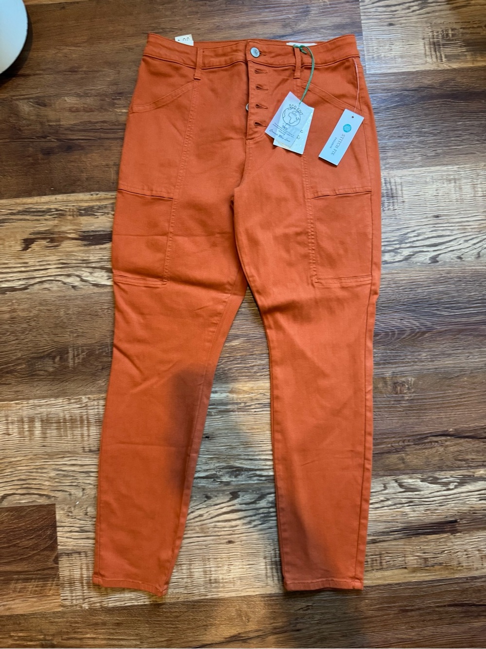 Stitch fox pumpkin orange skinny jeans 30 nwt